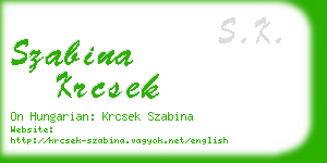 szabina krcsek business card